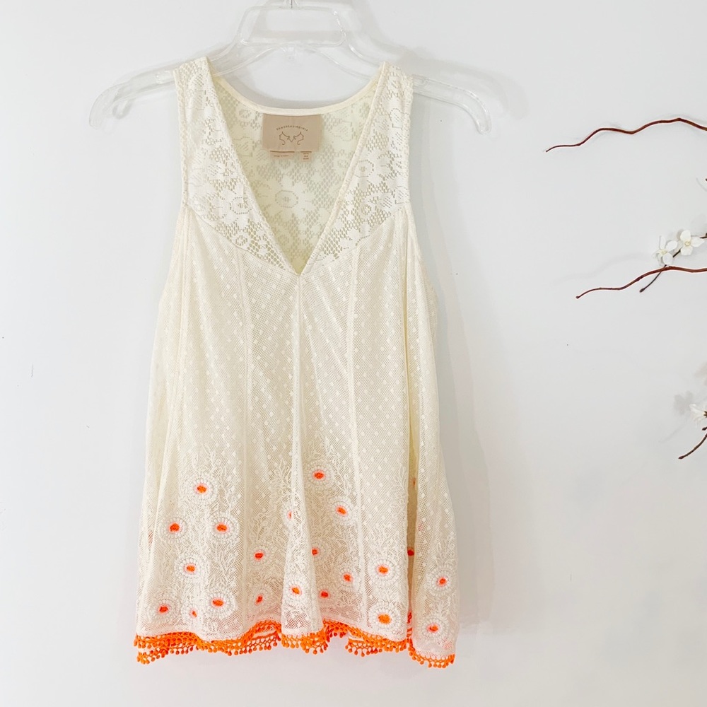 Anthropologie Vanessa Virginia Daisy Lace Top 6